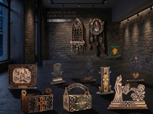10 Gothic Celtic Laser Cut Bundle