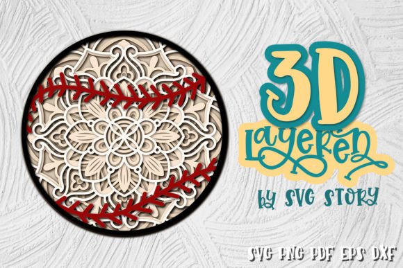 3D Baseball Layered Ball Sport Game SVG: A Dynamic Design Asset