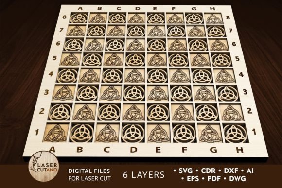 3D Chess Board Laser Cut File Guide