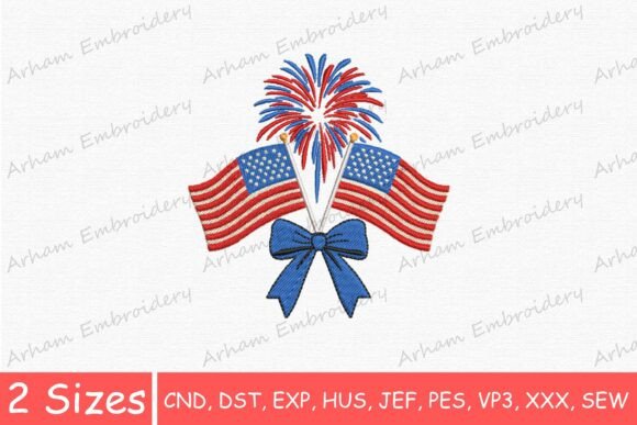 American Flag Fireworks with Bow: A Design Evaluation