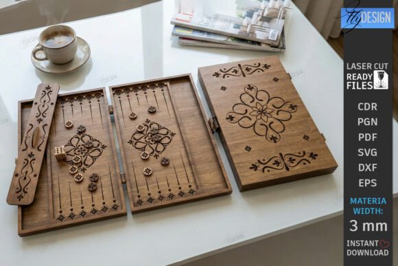 Backgammon Board Laser Cut Board Games: Crafting Premium Wooden Gaming Experiences