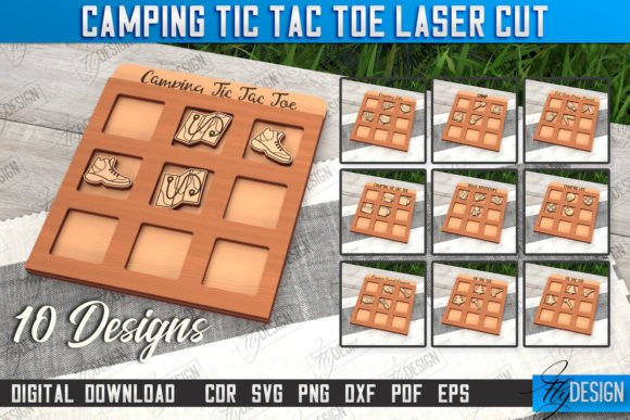 Camping Tic Tac Toe Laser Cut Bundle Evaluation