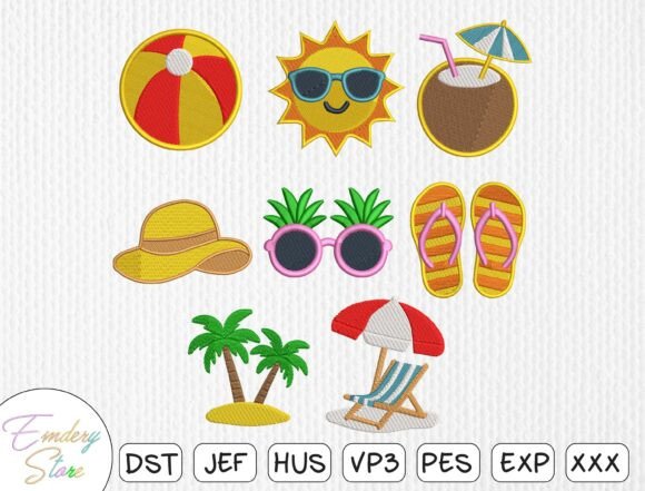 Catch Some Rays: Elevating Summer Collections with the Summer Beach Patches Patches Design Set