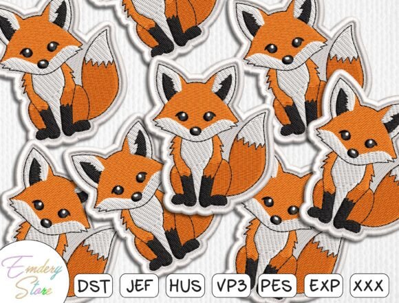 Cute Fox Patches Embroidery Design: Adding Whimsy to Your Stitches
