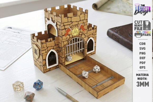 Dice Tower Laser Cut Board Games CNC