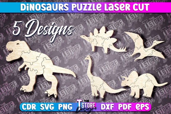 Dinosaurs Puzzle Laser Cut Game