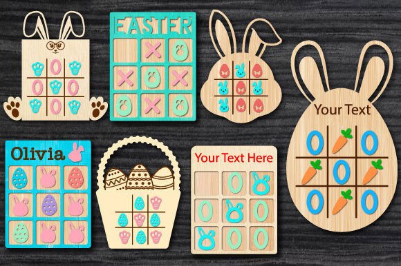 Discover the Fun of Easter Tic-Tac-Toe: Laser Cut Game & SVG Files for Creative Crafting
