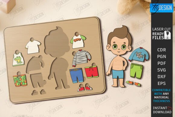 Dress Up Doll Puzzle Laser Cut Mini Game: A Unique Blend of Craft and Play