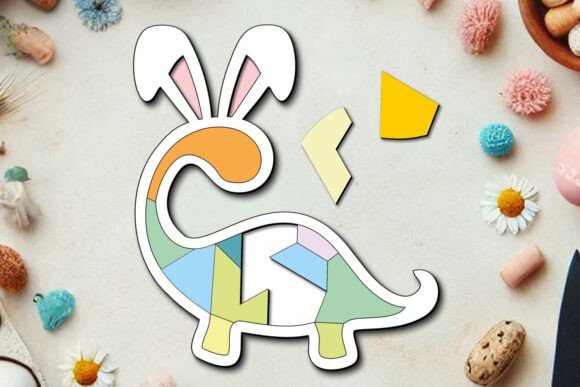 Easter Puzzle Dino Bunny Child Game Kid: A Creative and Versatile Easter Project