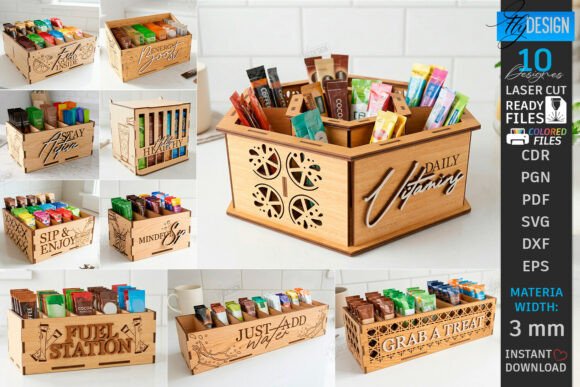 Evaluating the Drink Packet Organizer Laser Cut Bundle for Custom Kitchen Storage
