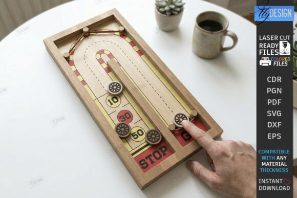 Fast Sling Puck Board Game Laser Cut