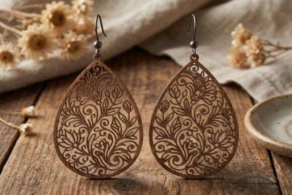 🌸 Floral Teardrop Wooden Earrings SVG: A Practical Guide for Creators