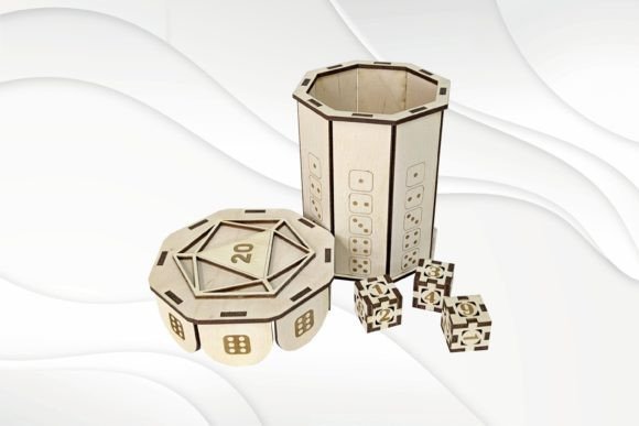 Game Toys Dice in Box with Laser Cut Design: A Versatile Crafting Solution