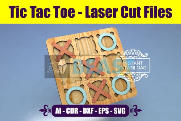 Laser Cut Files DXF SVG Tic Tac Toe Game: A Creative Resource for Makers and Designers