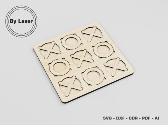 Laser Cut Files Tic Tac Toe Board Game