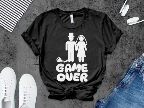 Level Up Your Wedding Celebration with Game Over Bride Groom PNG and SVG Designs
