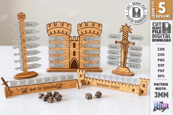 RPG Initiative Trackers Laser Cut Bundle