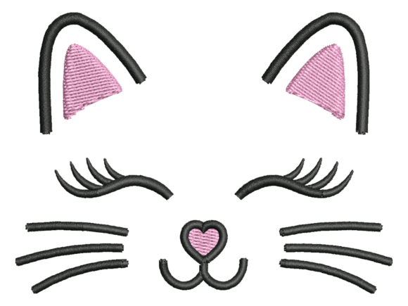 Sweet Eyelashes Cat Face Monogram: A Guide to Minimalist Embroidery Charm