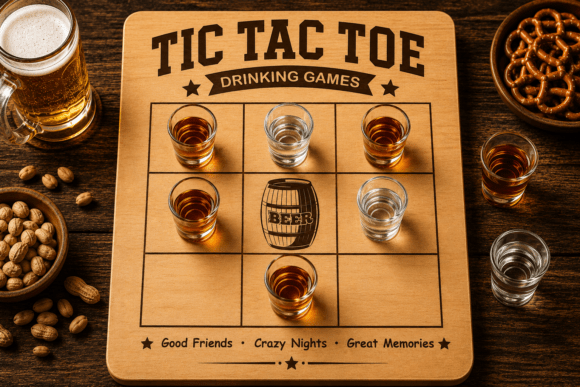 Tic Tac Toe Drinking Game Laser Cut SVG: The Ultimate DIY Party Solution