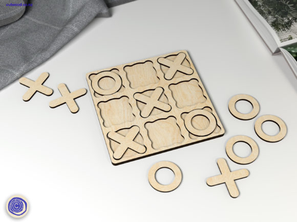 Tic Tac Toe Game: A Digital Design for Laser Cutting and CNC Projects
