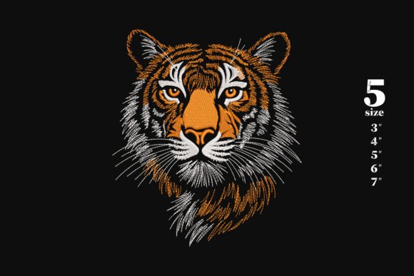 Tiger Face: A Bold Statement for Your Embroidery Projects