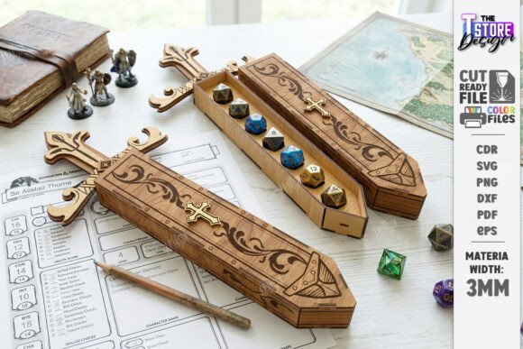Wooden Dice Box Laser Cut Storage Box